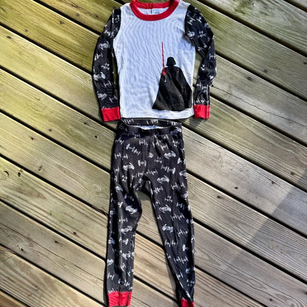 Hanna Andersson Star Wars Darth Vader Pajama Set 120 Size 6 7